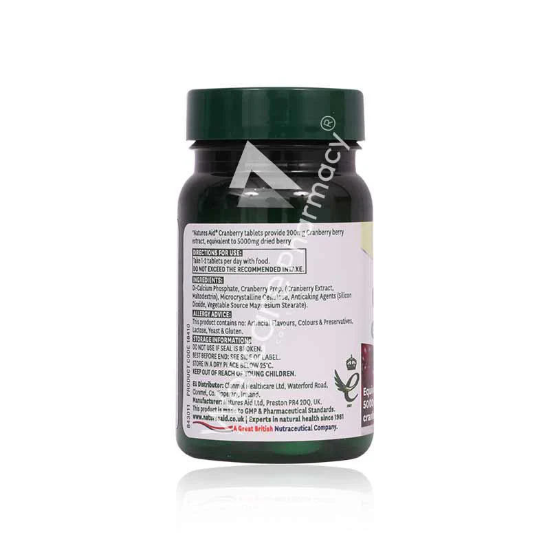 Natures Aid Cranberry 5000mg Tablets 30'S - Image 3