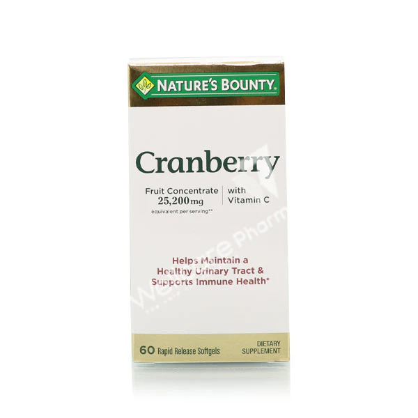 Natures Bounty Cranberry With Vitamin C Softgel 60'S - Image 3