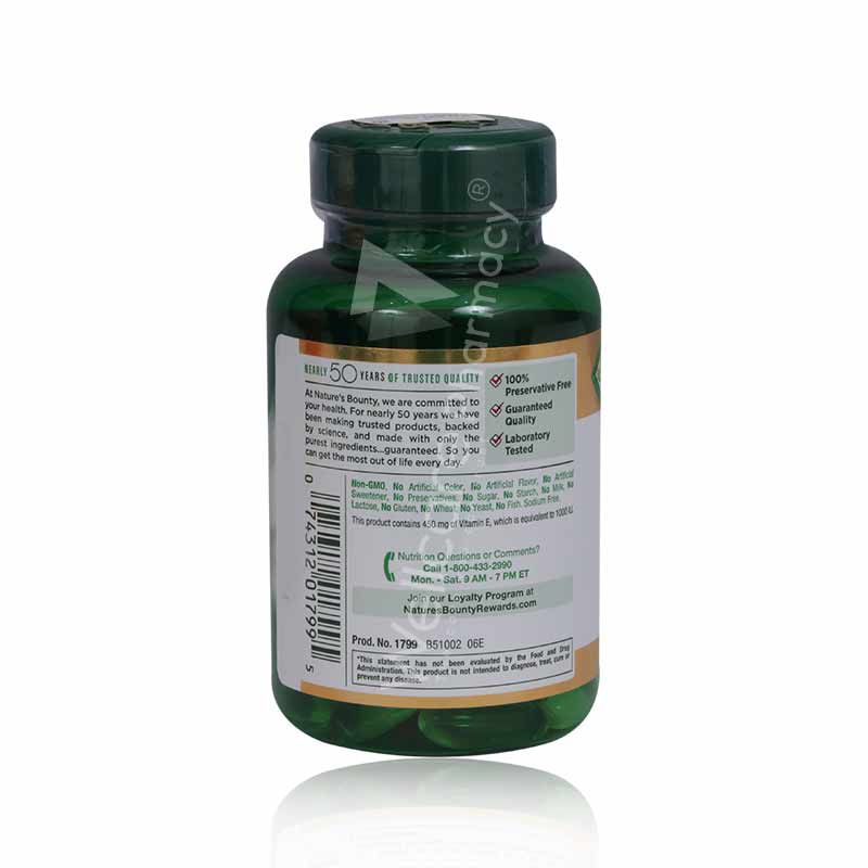 Natures Bounty- E 1000iu Pure Dl Alpha Capsules 60'S - Image 3