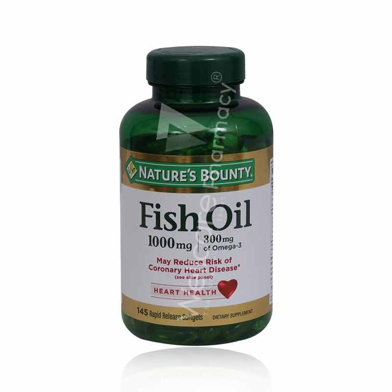 Natures Bounty Fish Oil 1000mg Omega 3 Capsules 135(145)'S