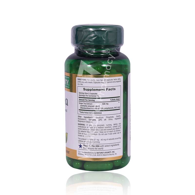Nature'S Bounty Green Tea 315mg Tablets 1x100`s - Image 3