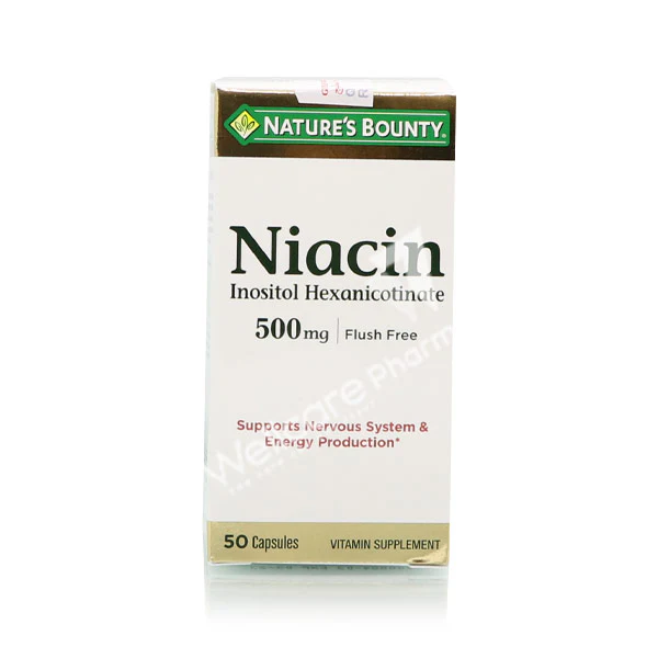 Natures Bounty Niacin Flush Free 500mg Capsules 50'S - Image 3