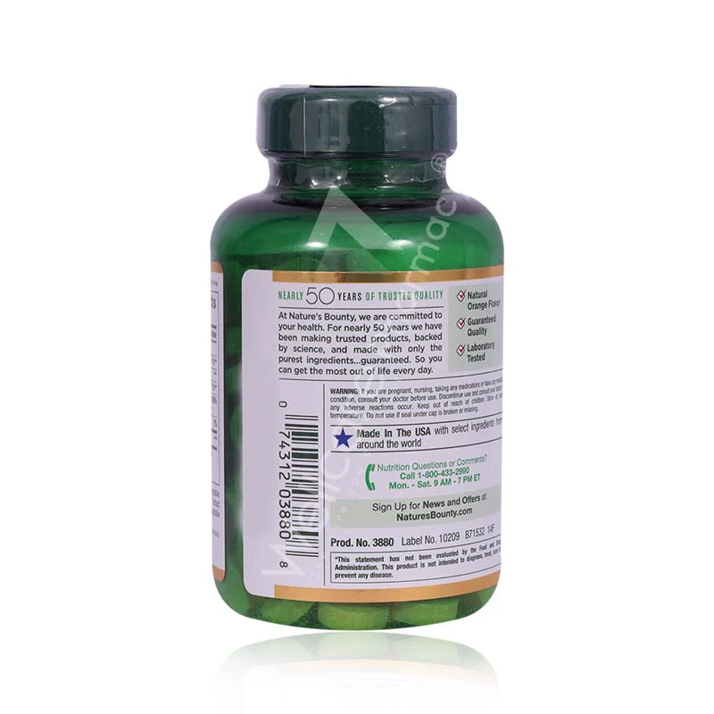 Nature'S Bounty Vitamin C 500mg With Rose Hips Chewable Tab 90'S - Image 3