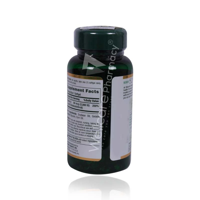 Natures Bounty Vitamin D3-2000iu Capsules 150'S - Image 3