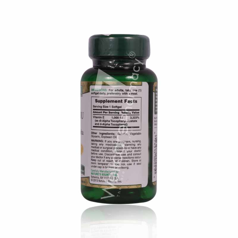 Nature'S Bounty Vitamin E 1000 Iu Softgel 50'S - Image 3