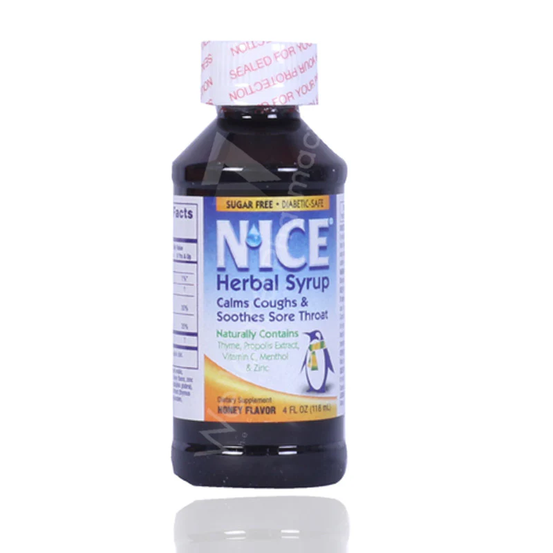 Nice Herbal Syrup Sugar Free 118ml - Image 3