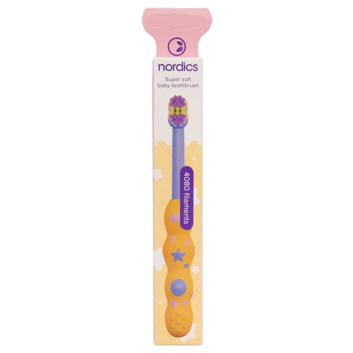 Nordics Baby Premium Toothbrush Yellow(Super Soft)-4080