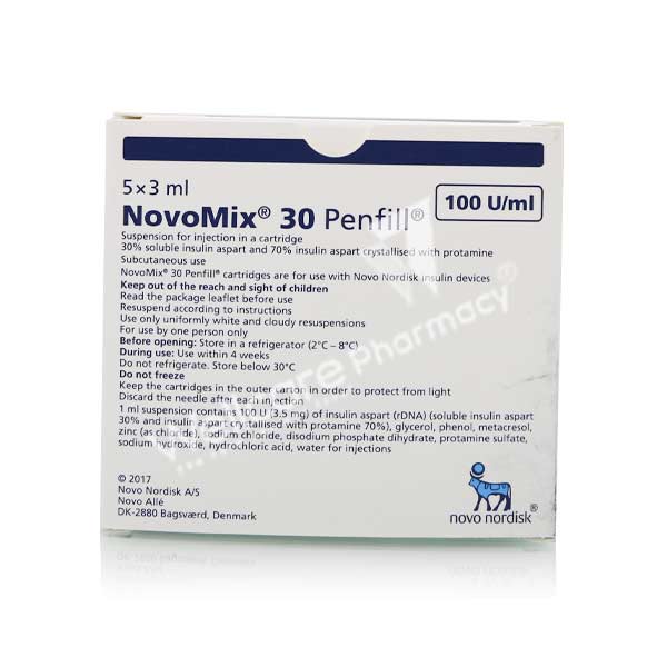 Novomix 30 Penfill 5x3ml 1'S