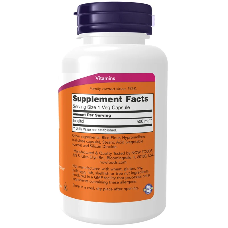 Now Inositol Capsules 500mg 100'S - Image 3