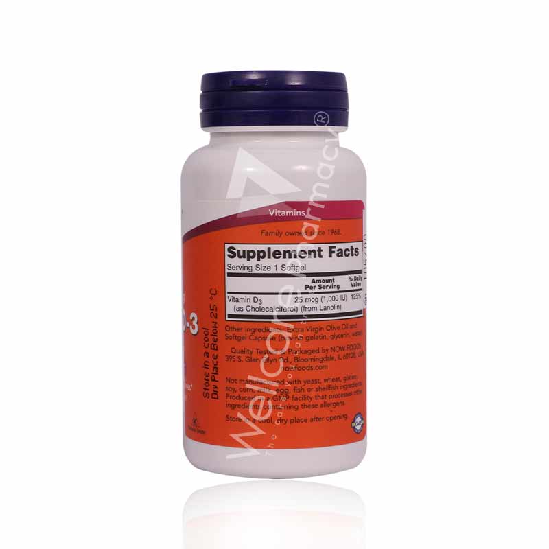 Now Vitamin D3 1000iu Softgels 180'S - Image 3
