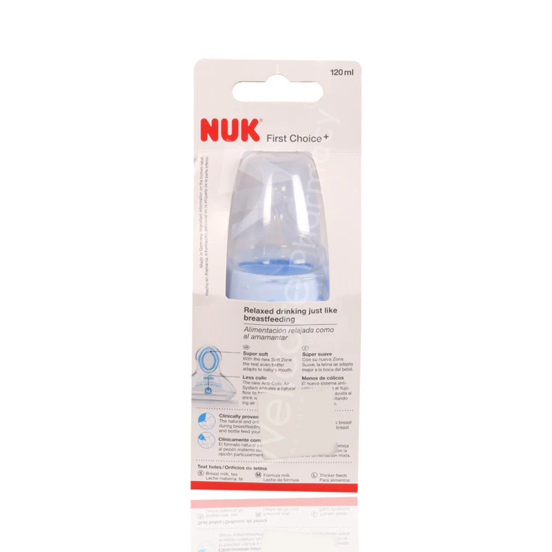 Nuk Feeding Choice Glass Feeding Bottle 0-6 Months - Image 3