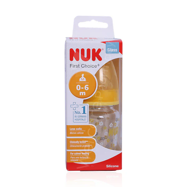 Nuk First Choice Glass Feeding Bottle 0-6m 240ml