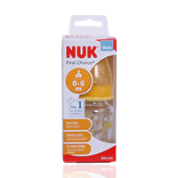 Nuk First Choice Glass Feeding Bottle 0-6m 240ml - Image 2