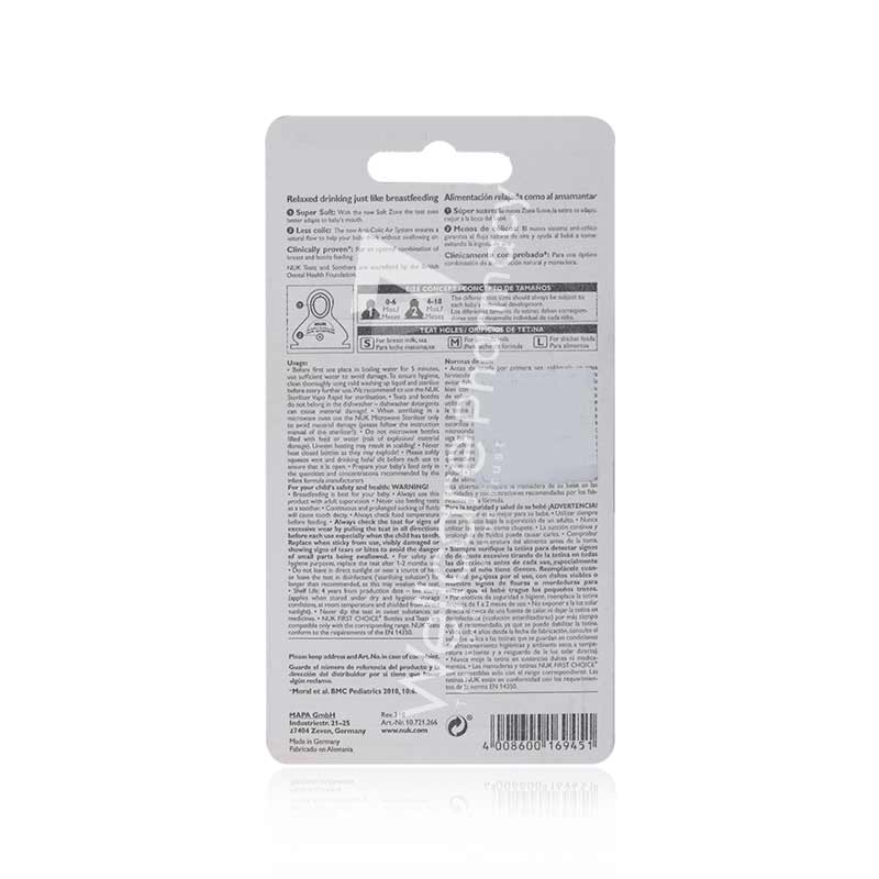 Nuk First Choice Plus Silicone Teat S2 6-18M 2'S - Image 3