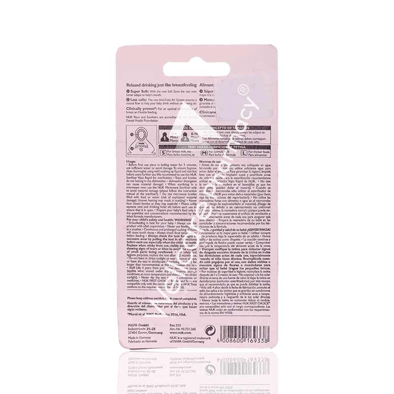 Nuk First Choice Plus Silicone Teat S2 6-18m 2'S - Image 3