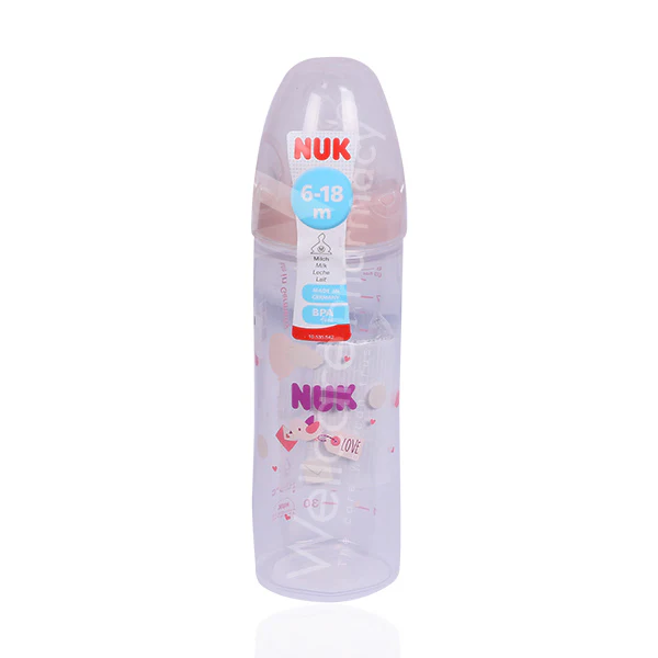 Nuk Plastic Feeding Bottle Classic Love S1 250ml