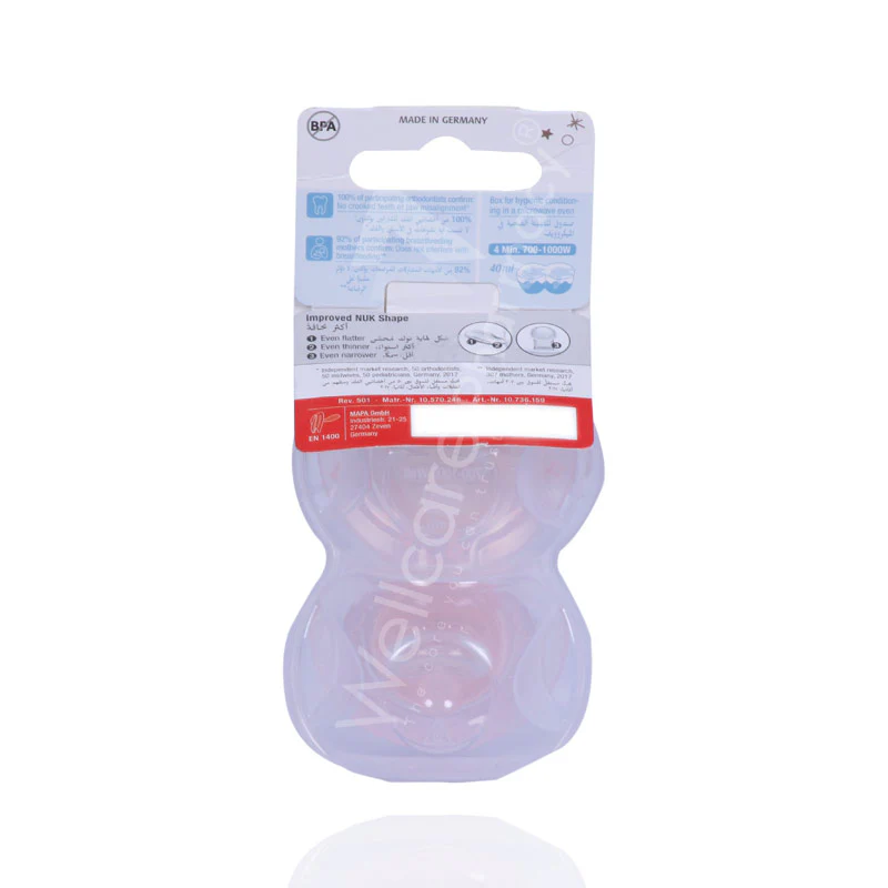 Nuk Rose 6 To 18months Silicon Soother 2'S - Image 3