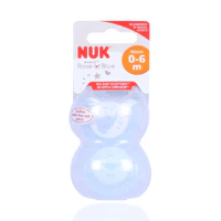 Nuk Rose Blue 0 To 6 Months Silicon Soother 2'S - Image 2