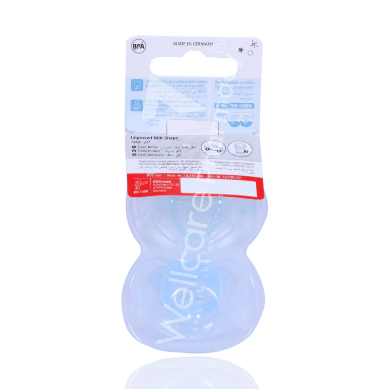 Nuk Rose Blue 0 To 6 Months Silicon Soother 2'S - Image 3