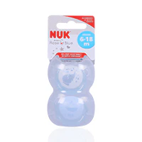 Nuk Rose & Blue  Silicone Pacifier S2  6-18 Months 1'S - Image 2