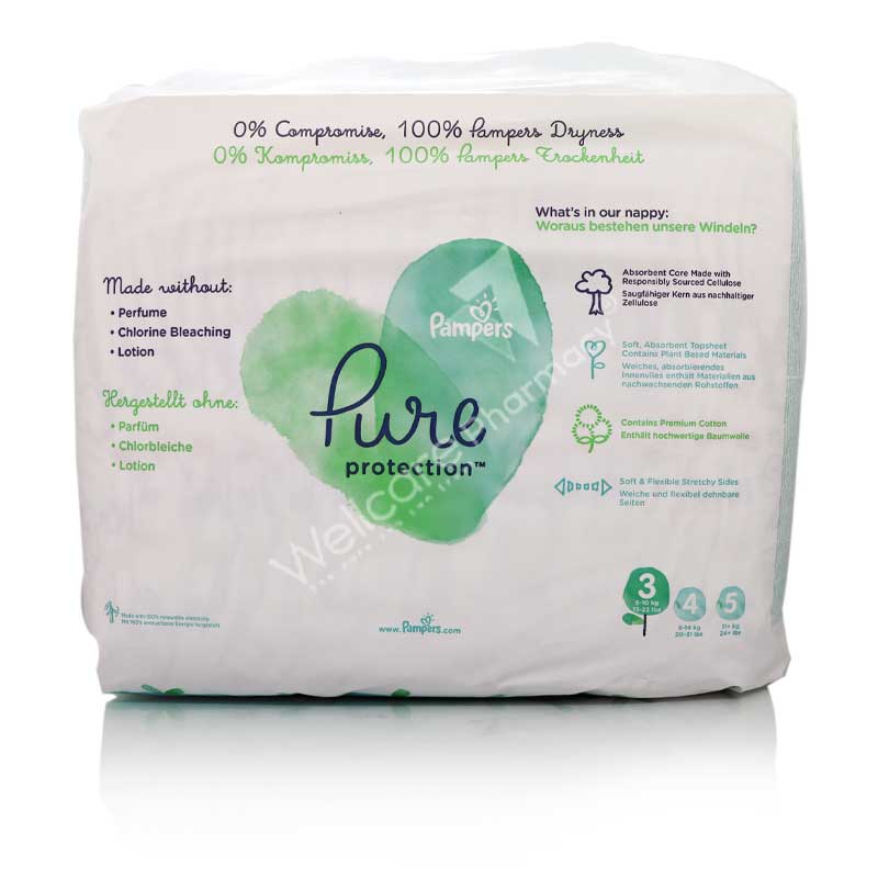 Pampers No 3 Pure Protection 6 To 10kg 31'S - Image 3