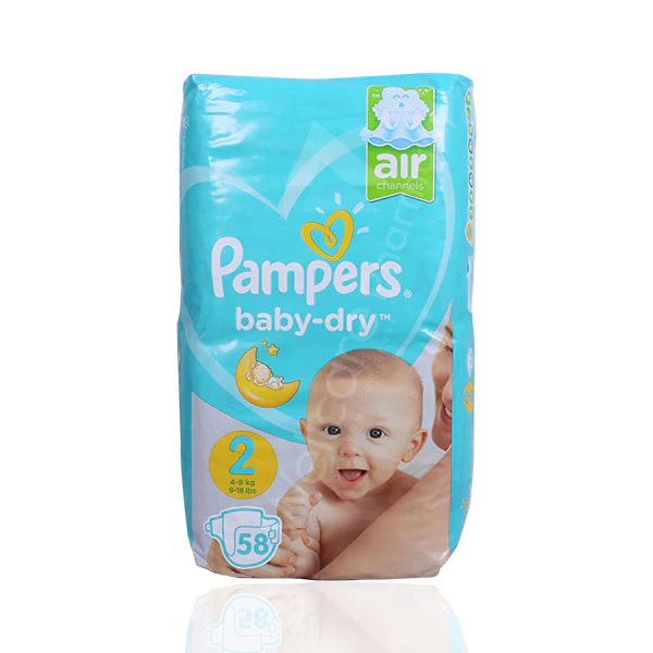 Pampers No2 Diaper 4-8 Kg 58'S - Image 3