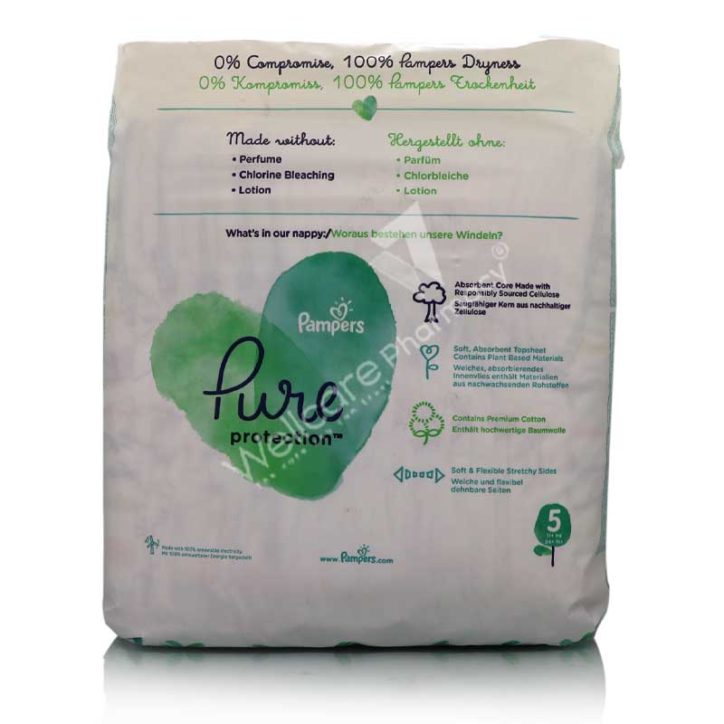 Pampers No5 Pure Protection 11+kg 24'S - Image 3