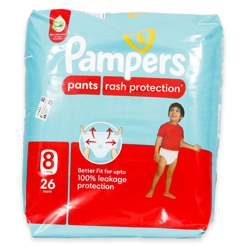 Pampers No8 Rash Protection Pants 19+kg 26'S