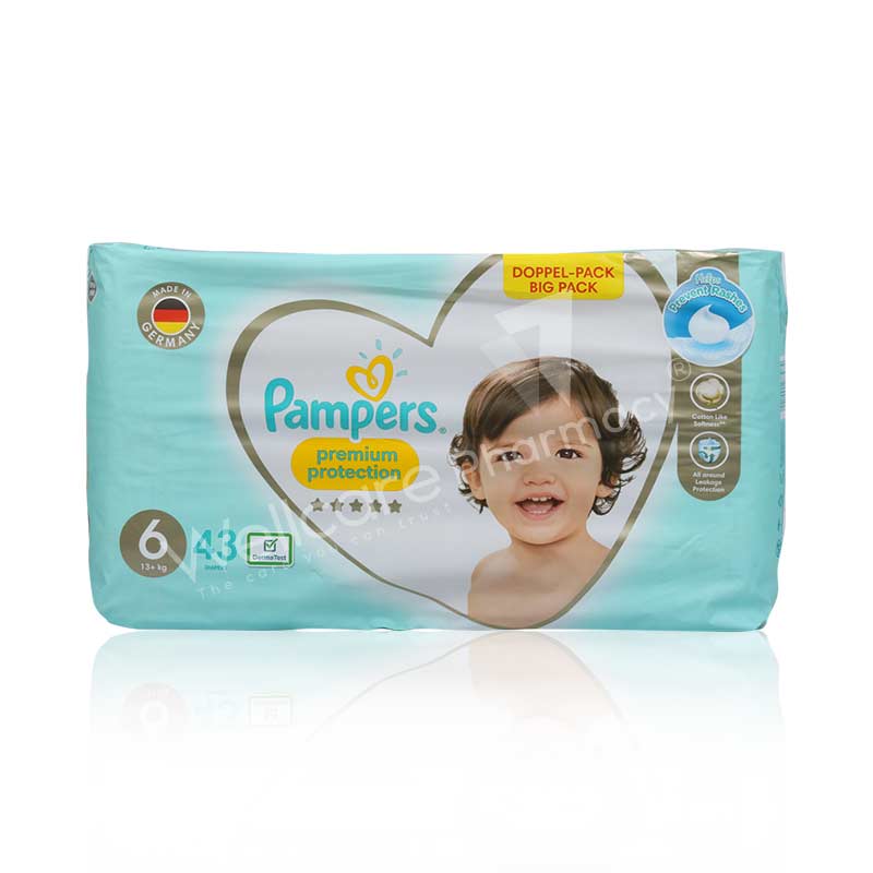 Pampers Premium Protection No:6 Diapers, Size: 13+ Kg 43pcs - Image 3