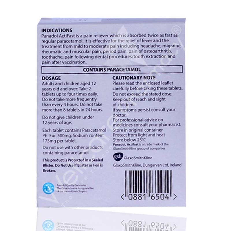 Panadol Actifast Tablets 20'S - Image 3