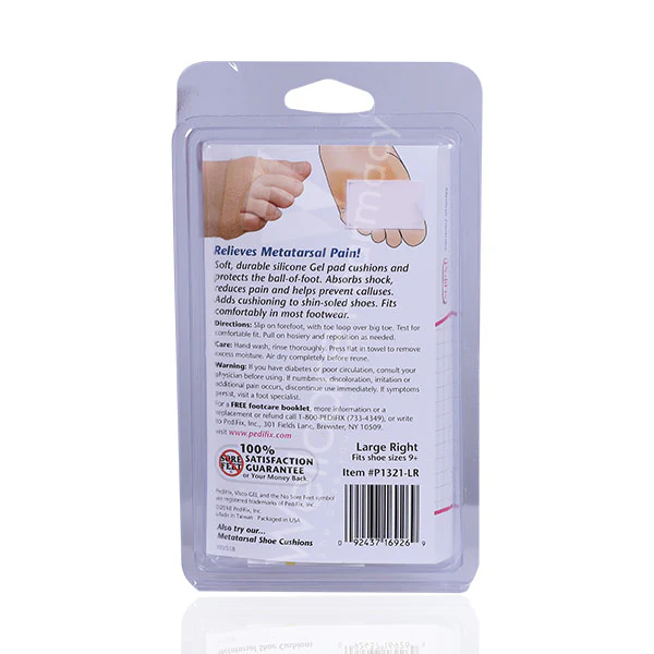 Pedifix P1321 Visco Gel Silicone Thin For Foot Cushion Right Large - Image 3