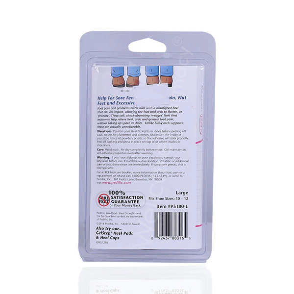 Pedifix P5180 Low Shock Gel Heel Straights Large - Image 3