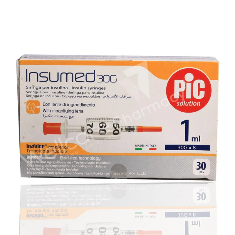 Pic Insumed 1ml Insulin Syringe 30g 30'S