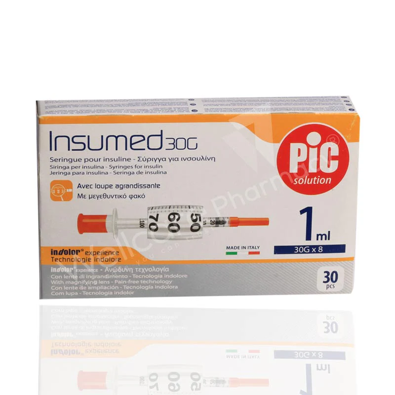 Pic Insumed 1ml Insulin Syringe 30g 30'S - Image 3