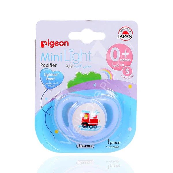 Pigeon Minilight Pacifier Single 0
months Plus Boy Train