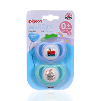Pigeon Minilight Pacifier Single 0 Months Plus Boy Train & Rabbit - Image 2