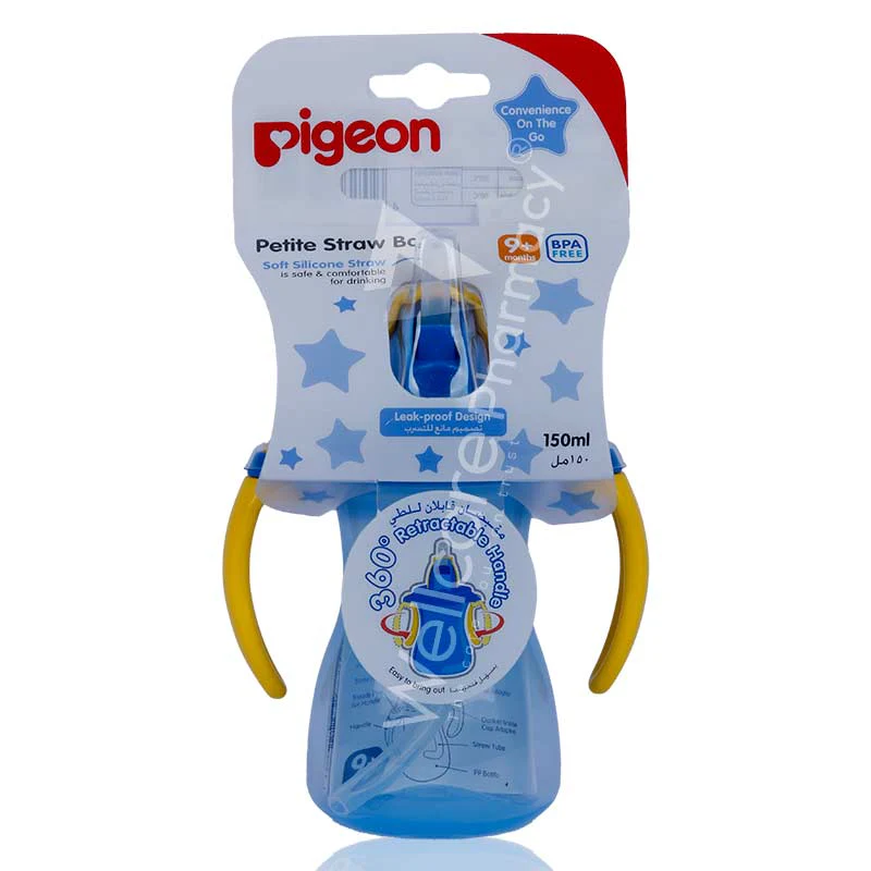 Pigeon Petite Straw Bottle Blue 150ml