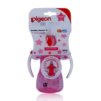 Pigeon Petite Straw Bottle Pink 150ml - Image 2