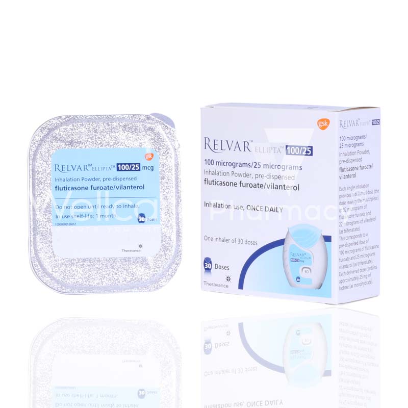 Relvar Ellipta 100/25 Mcg Inhaler 30 Dose1'S