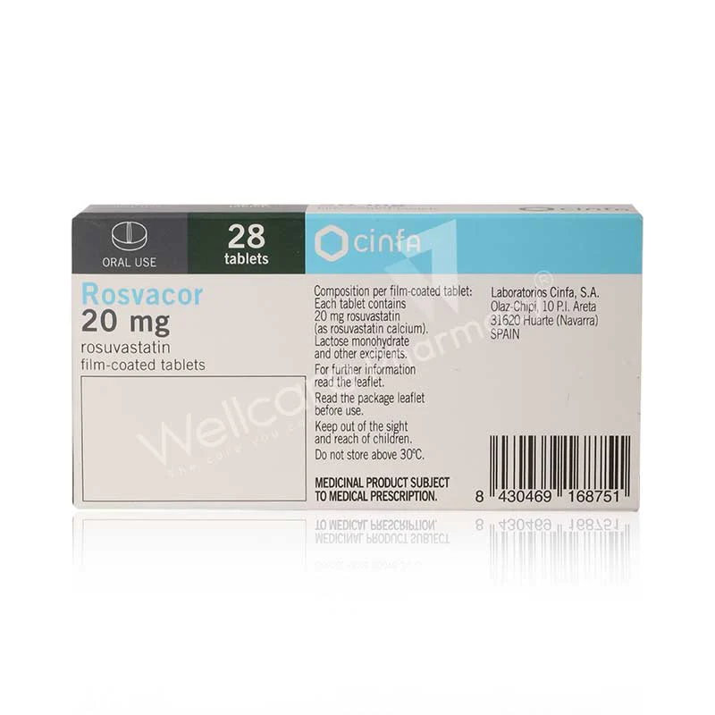 Rosvacor 20mg Tablets 28'S - Image 3