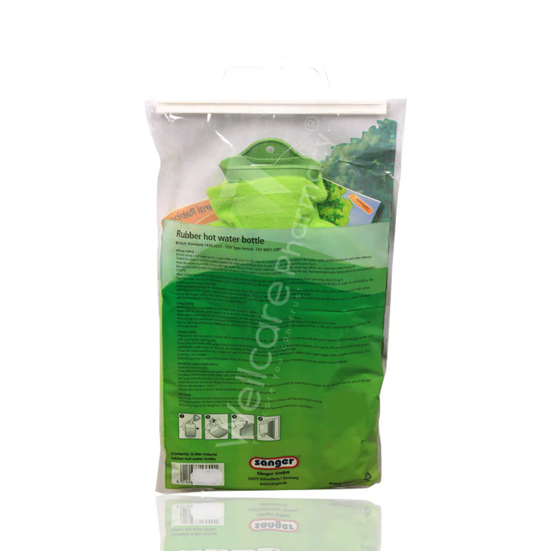 Sanger Hot Water Bag Green With Cover - Image 3
