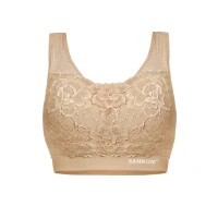 SANKOM BREATHABLE CLASSIC BRA WITH LACE BIEGE M & L - Image 3