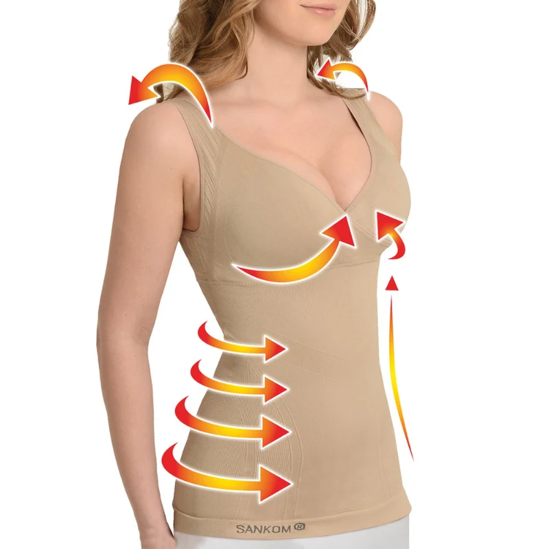 SANKOM FUNCTIONAL PATENT VEST WITH BRA BEIGE COLOR XL & XXL - Image 4