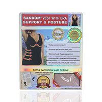 SANKOM PEACH PATENT CLASSIC VEST WITH BRA INCORPORATION MEDIUM AND LARGE - Image 2
