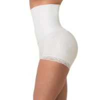 SANKOM PEARL FIBERS LUXURY SHORT SHAPER WOMEN WHITE XXL - Image 2