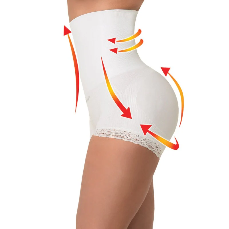 SANKOM PEARL FIBERS LUXURY SHORT SHAPER WOMEN WHITE XXL - Image 4