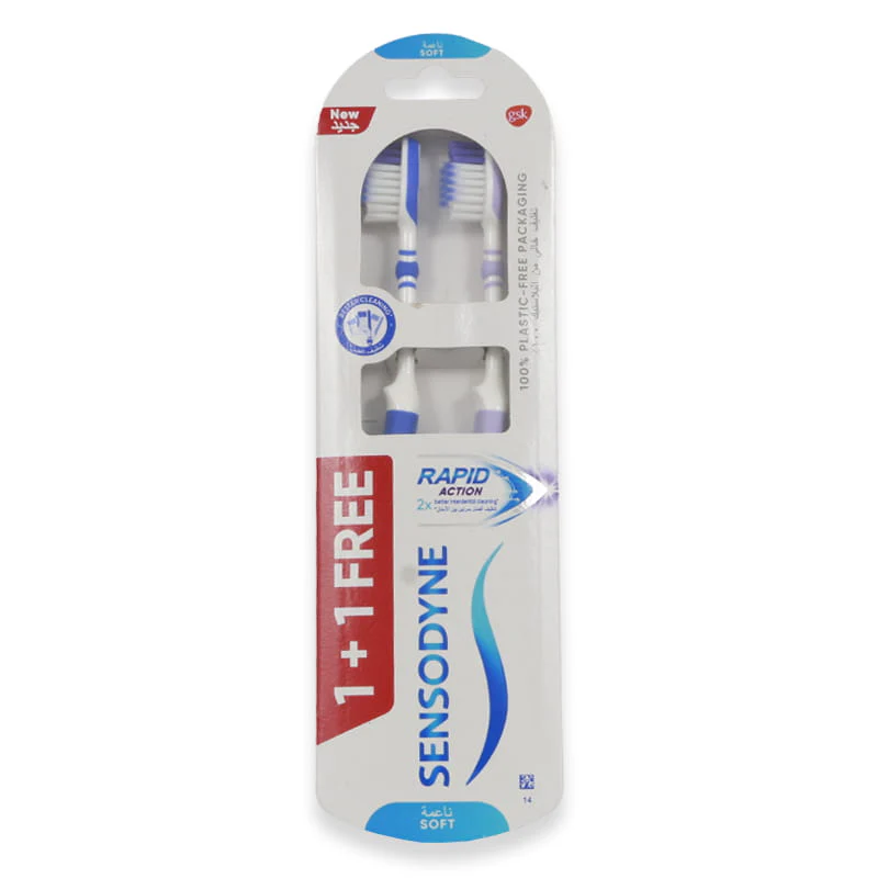 Sensodyne 1+1 Rapid Action Toothbrush Soft