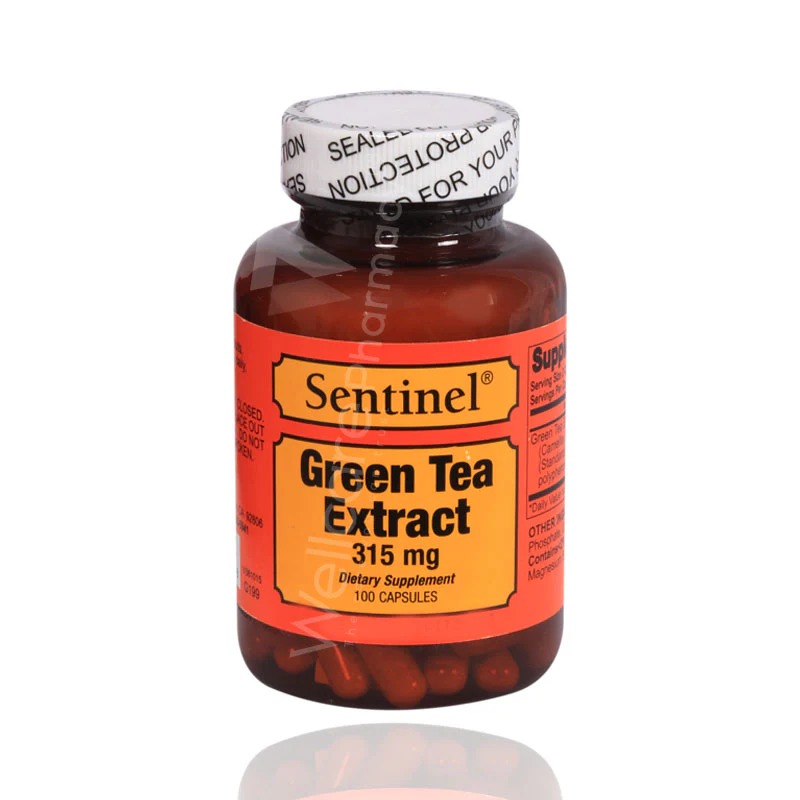 Sentinel Green Tea Extract 315mg Capsules 100'S