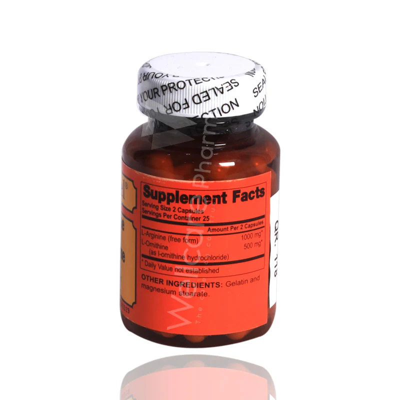 Sentinel L-Arginine L-Ornithine Capsules 50'S - Image 3