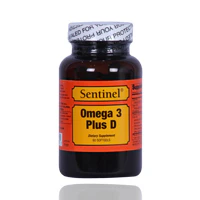 Sentinel Omega 3 Plus Vitamin D Softgels 60'S - Image 2